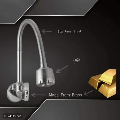 Brass Sink Cock Flexible Spout, And Chrome Finish Sink for Kitchen and Bathroom tap-thumb2