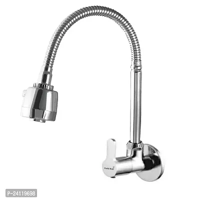 Flexible Kitchen Sink Tap Sink Cock with Shower Flow Dual Flow (Silver,Chrome Finish)-thumb2