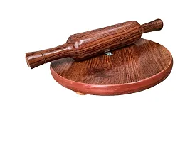 Useful Wooden Chakla And Belan Roller Board And Rolling Pin Set-thumb1