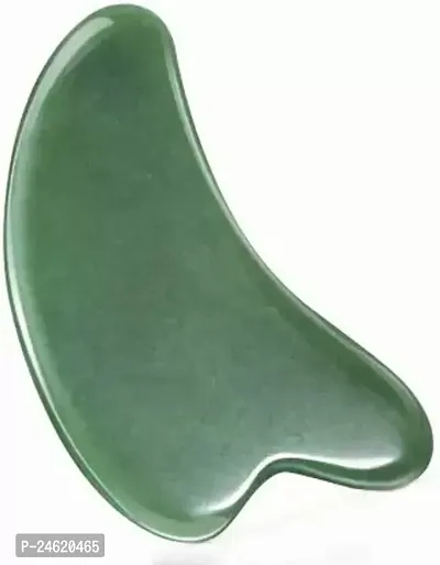 Envilife Quality Products NICEAUTY Natural Gua Sha Jade Stone Guasha Board for Facial Skincare, Gua Sha Scraping Massage Tools for SPA Acupuncture Therapy Trigger Point Treatment Massager (Green)