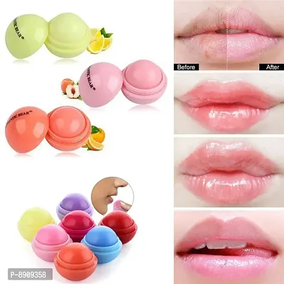Cute Fruit Bomb Lip Balms Pack of 3 - Yellow, Pink, Orange