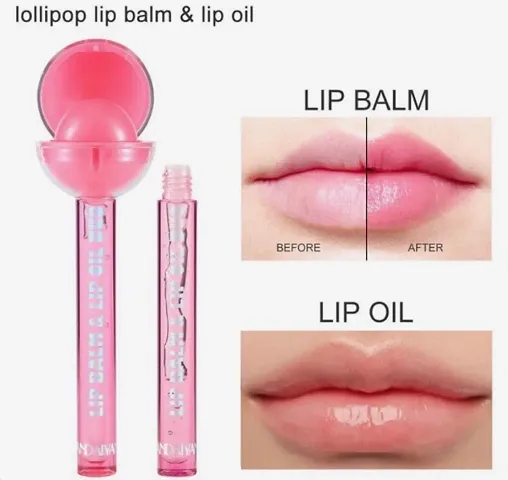 2 IN 1 Lip Balm And Lip Gloss Lollipop