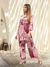 Fabulous Cotton Blend Printed Kurta with Palazzo Set For Women-thumb2