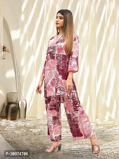 Fabulous Cotton Blend Printed Kurta with Palazzo Set For Women-thumb3