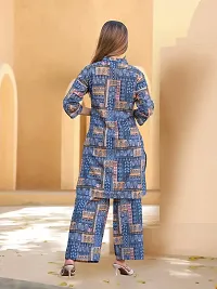 Fabulous Cotton Blend Printed Kurta with Palazzo Set For Women-thumb1