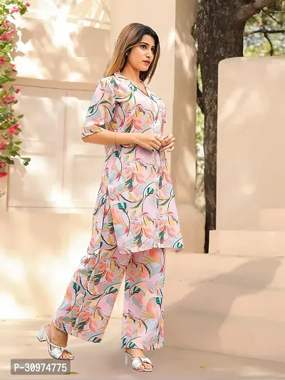 Fabulous Cotton Blend Printed Kurta with Palazzo Set For Women-thumb3