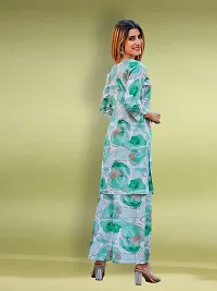 Fabulous Cotton Blend Printed Kurta with Palazzo Set For Women-thumb2