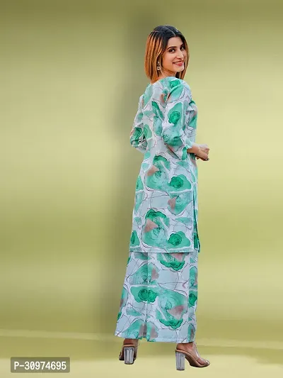 Fabulous Cotton Blend Printed Kurta with Palazzo Set For Women-thumb3