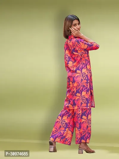 Fabulous Cotton Blend Printed Kurta with Palazzo Set For Women-thumb3