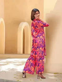 Fabulous Cotton Blend Printed Kurta with Palazzo Set For Women-thumb2