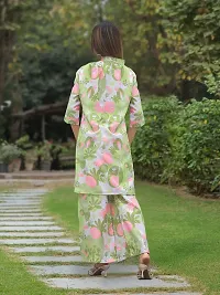 Fabulous Cotton Blend Printed Kurta with Palazzo Set For Women-thumb1