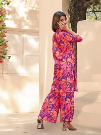 Fabulous Cotton Blend Printed Kurta with Palazzo Set For Women-thumb2