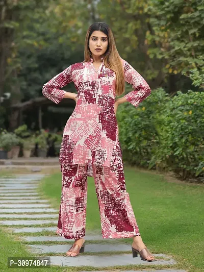 Fabulous Cotton Blend Printed Kurta with Palazzo Set For Women