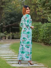 Fabulous Cotton Blend Printed Kurta with Palazzo Set For Women-thumb2