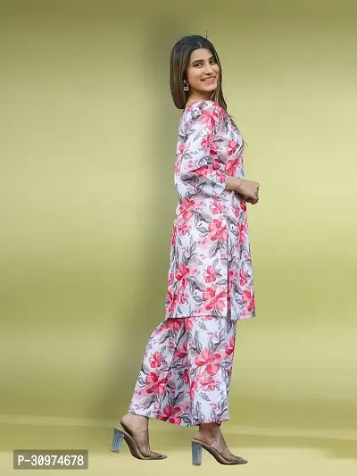 Fabulous Cotton Blend Printed Kurta with Palazzo Set For Women-thumb3