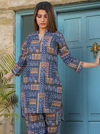 Fabulous Cotton Blend Printed Kurta with Palazzo Set For Women-thumb3