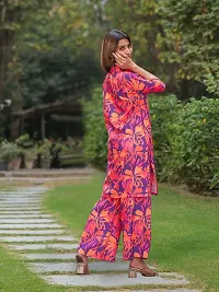 Fabulous Cotton Blend Printed Kurta with Palazzo Set For Women-thumb2