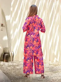 Fabulous Cotton Blend Printed Kurta with Palazzo Set For Women-thumb1