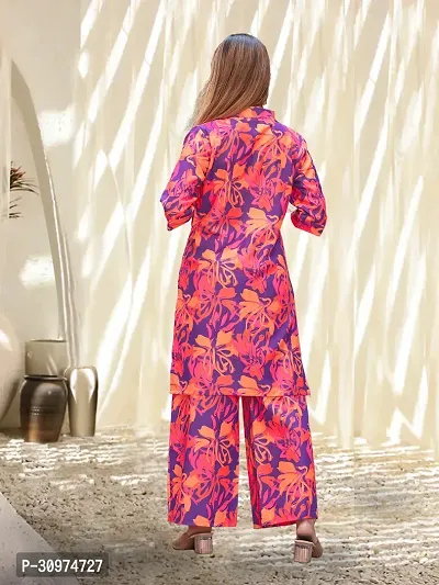 Fabulous Cotton Blend Printed Kurta with Palazzo Set For Women-thumb2