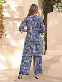 Fabulous Cotton Blend Printed Kurta with Palazzo Set For Women-thumb1