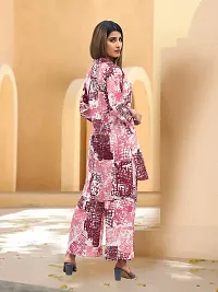 Fabulous Cotton Blend Printed Kurta with Palazzo Set For Women-thumb1