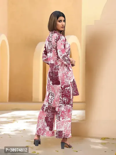 Fabulous Cotton Blend Printed Kurta with Palazzo Set For Women-thumb2