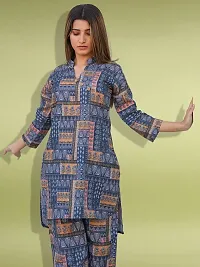 Fabulous Cotton Blend Printed Kurta with Palazzo Set For Women-thumb3