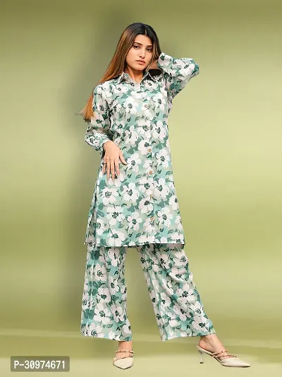 Fabulous Cotton Blend Printed Kurta with Palazzo Set For Women-thumb0