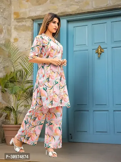 Fabulous Cotton Blend Printed Kurta with Palazzo Set For Women-thumb3