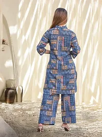 Fabulous Cotton Blend Printed Kurta with Palazzo Set For Women-thumb1