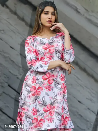 Fabulous Cotton Blend Printed Kurta with Palazzo Set For Women-thumb4