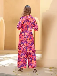 Fabulous Cotton Blend Printed Kurta with Palazzo Set For Women-thumb1