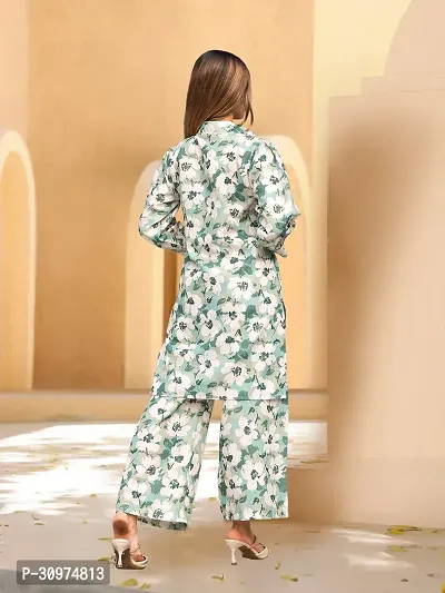 Fabulous Cotton Blend Printed Kurta with Palazzo Set For Women-thumb2