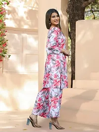 Fabulous Cotton Blend Printed Kurta with Palazzo Set For Women-thumb2