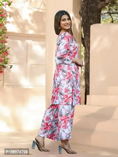 Fabulous Cotton Blend Printed Kurta with Palazzo Set For Women-thumb3