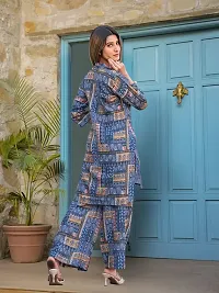 Fabulous Cotton Blend Printed Kurta with Palazzo Set For Women-thumb2