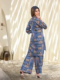 Fabulous Cotton Blend Printed Kurta with Palazzo Set For Women-thumb2