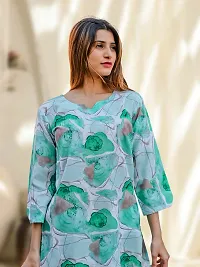 Fabulous Cotton Blend Printed Kurta with Palazzo Set For Women-thumb3