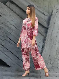 Fabulous Cotton Blend Printed Kurta with Palazzo Set For Women-thumb2