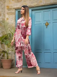 Fabulous Cotton Blend Printed Kurta with Palazzo Set For Women-thumb2