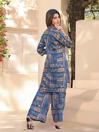 Fabulous Cotton Blend Printed Kurta with Palazzo Set For Women-thumb2