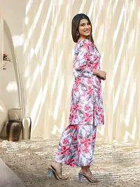 Fabulous Cotton Blend Printed Kurta with Palazzo Set For Women-thumb2