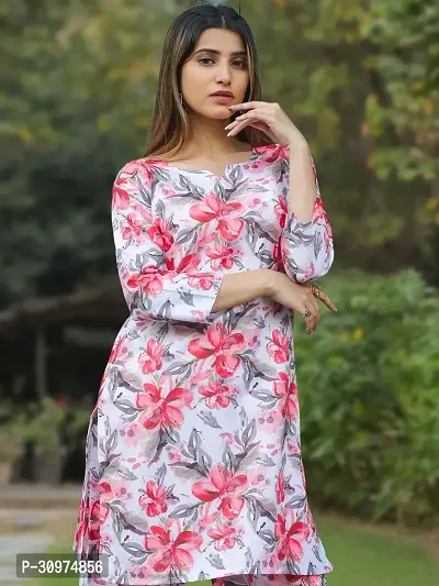 Fabulous Cotton Blend Printed Kurta with Palazzo Set For Women-thumb4