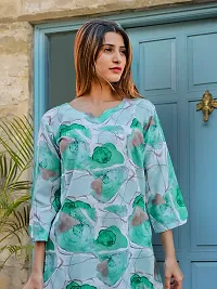 Fabulous Cotton Blend Printed Kurta with Palazzo Set For Women-thumb3