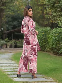 Fabulous Cotton Blend Printed Kurta with Palazzo Set For Women-thumb1