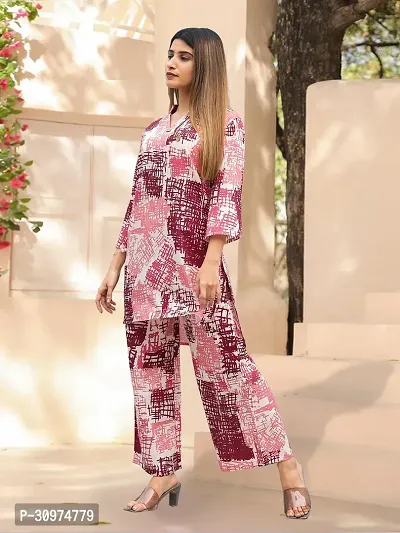 Fabulous Cotton Blend Printed Kurta with Palazzo Set For Women-thumb3