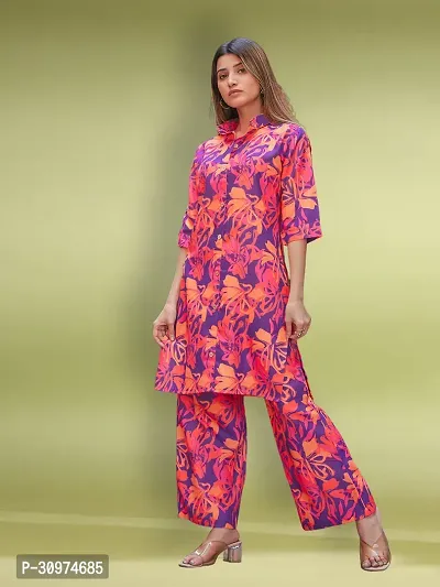 Fabulous Cotton Blend Printed Kurta with Palazzo Set For Women-thumb0