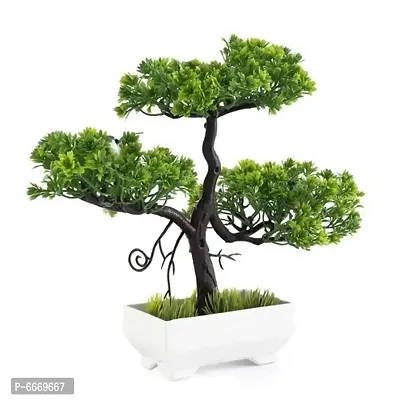 AKP Artificial Bonsai Tree With Pot For Home, Balcony, Garden Decoration Purpose-thumb0