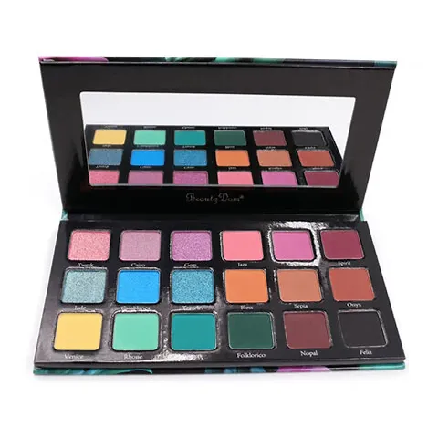 Wholesale Multi Colors Glitter Shimmer Matte Beauty Makeup Eye  18 Colors Eyeshadow Palette Private Label