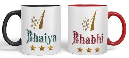Bhai Bhabhi Rakhi Set And Tilak Pack Set with Printed Coffee Mug 330 ml-thumb1
